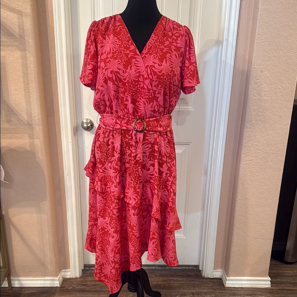❤️❤️ Sofia Vergara Amanda Floral Midi dress Size XL Brand New with Tags